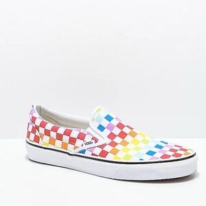 COPY - Rainbow checkered vans